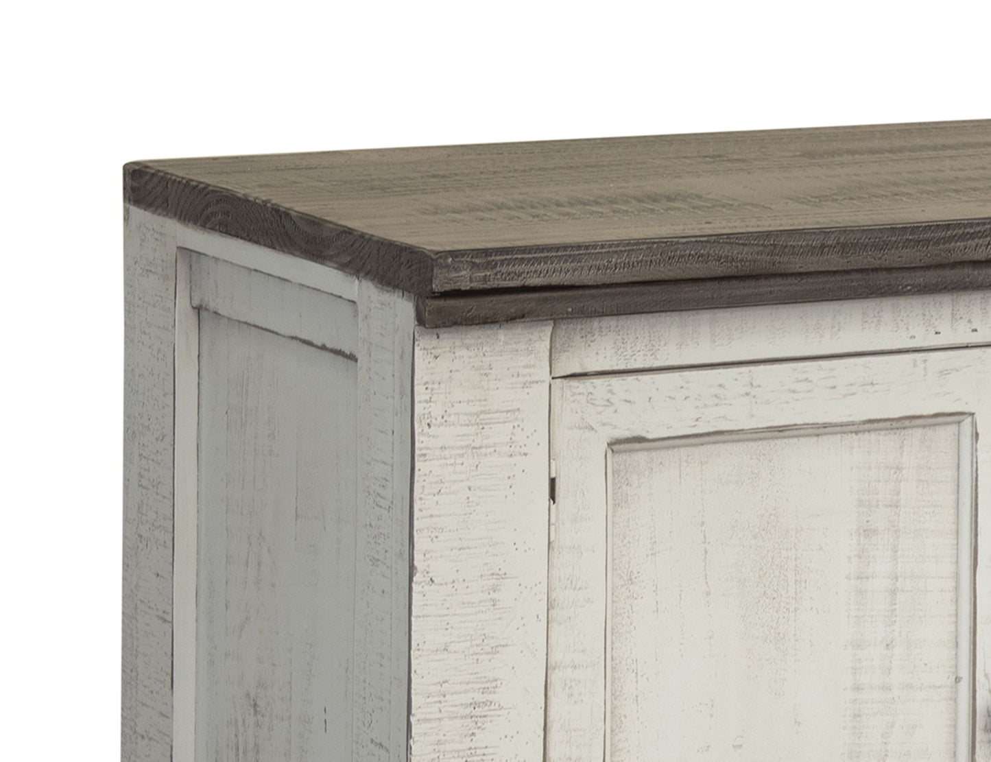 Stone - TV Stand / Wall Unit - Antiqued Ivory / Weathered Gray