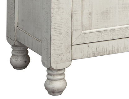 Stone - TV Stand / Wall Unit - Antiqued Ivory / Weathered Gray