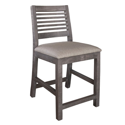 Stone - Barstool Ladder Backrest - Weathered Gray