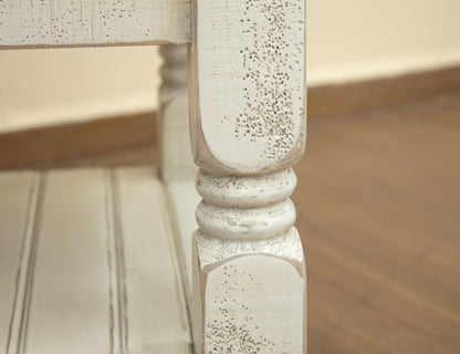 Stone - Sofa Table - Antiqued Ivory / Weathered Gray