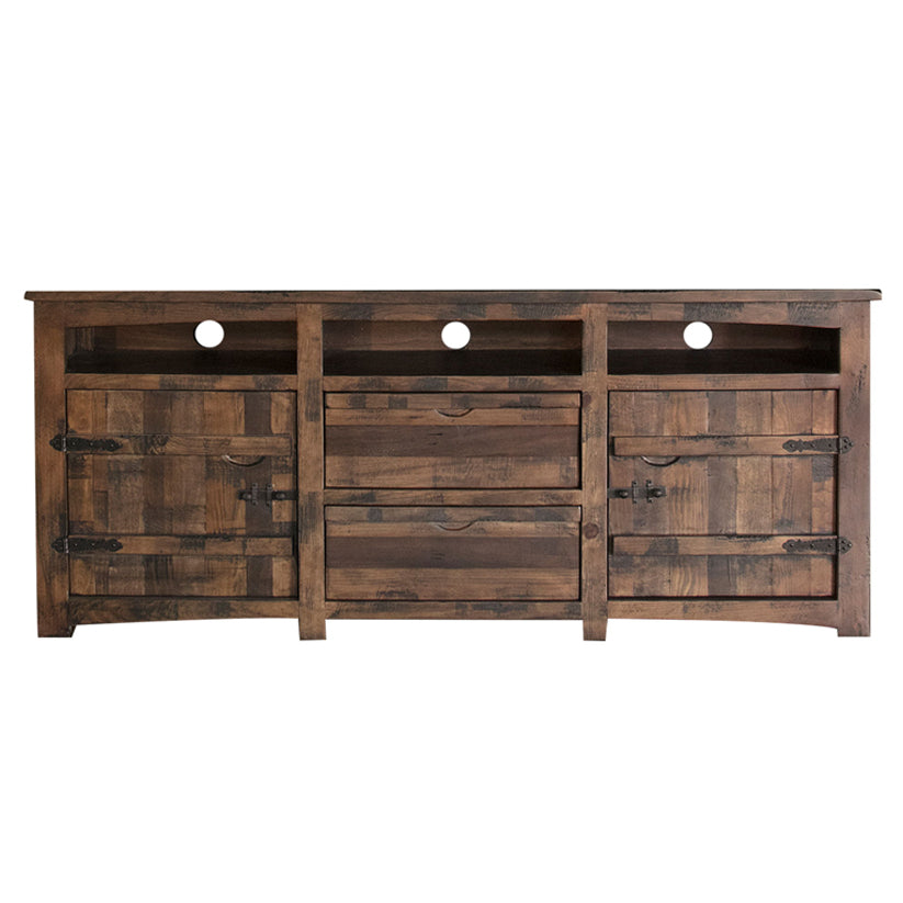 Mezcal - 80" TV Stand With 2 Drawer / 3 Shelves - Deep Brown