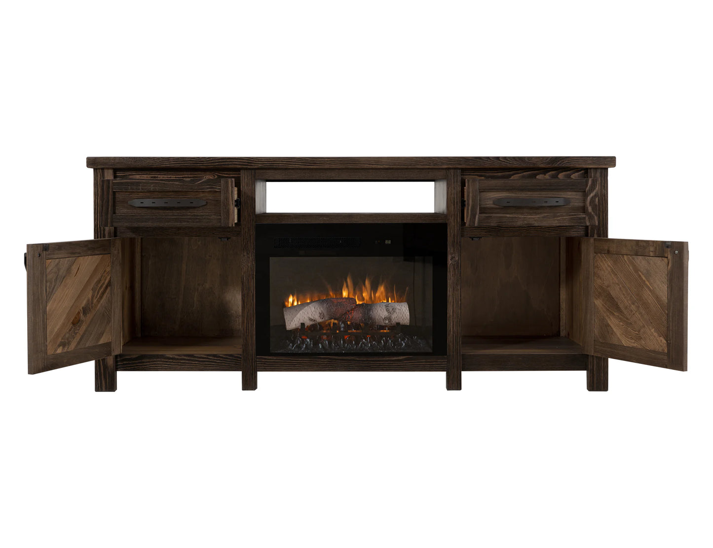 Dutton - TV Stand For Electric Fireplace - Rookwood Brown