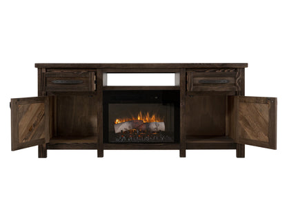 Dutton - TV Stand For Electric Fireplace - Rookwood Brown