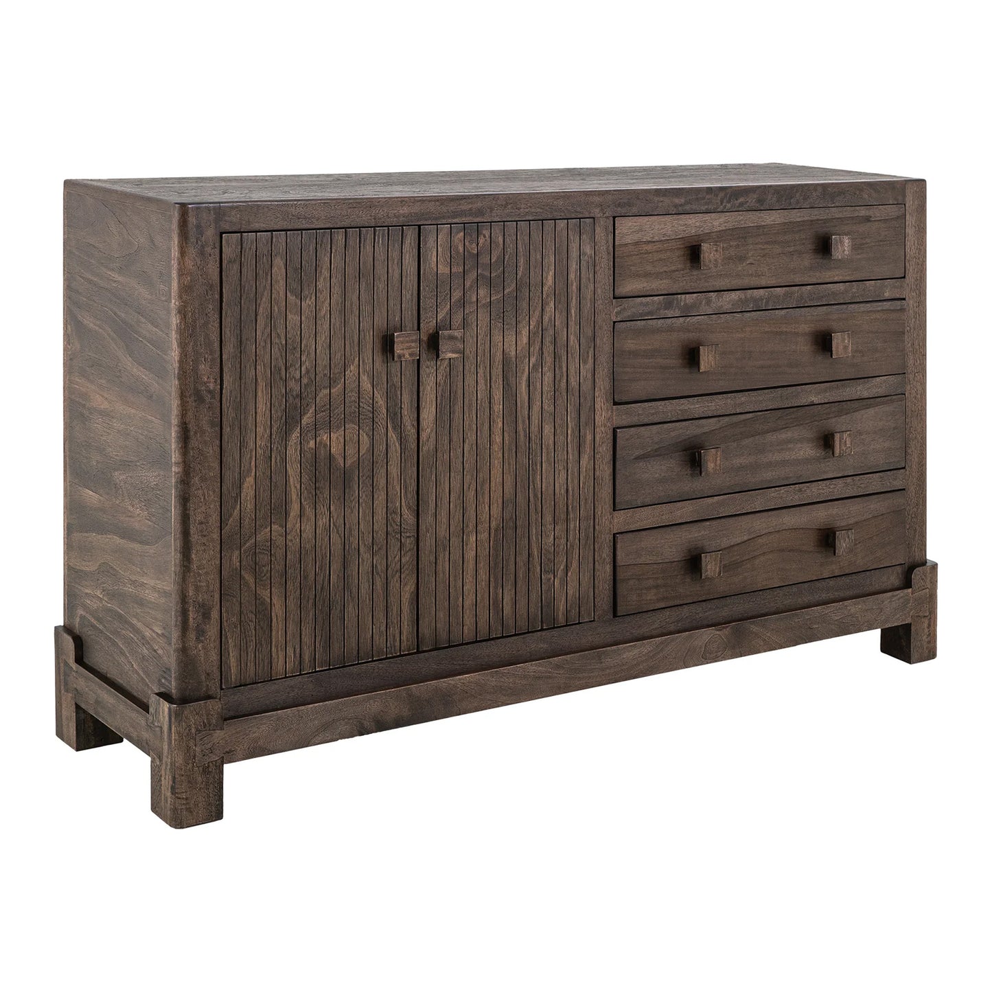 Dark Atenas - Console With 4 Drawer And 2 Doors - Brown