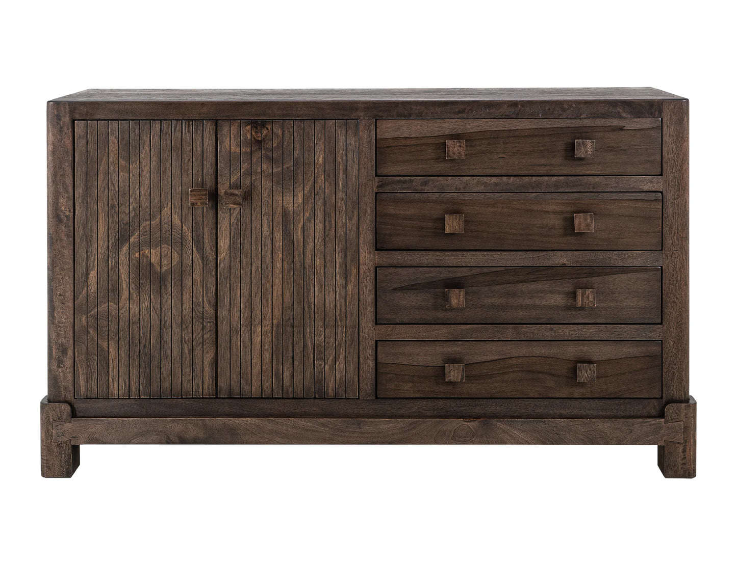 Dark Atenas - Console With 4 Drawer And 2 Doors - Brown