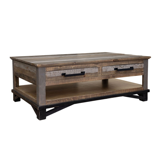 Loft Brown - Cocktail Table 4 Drawers - Two Tone Gray / Brown