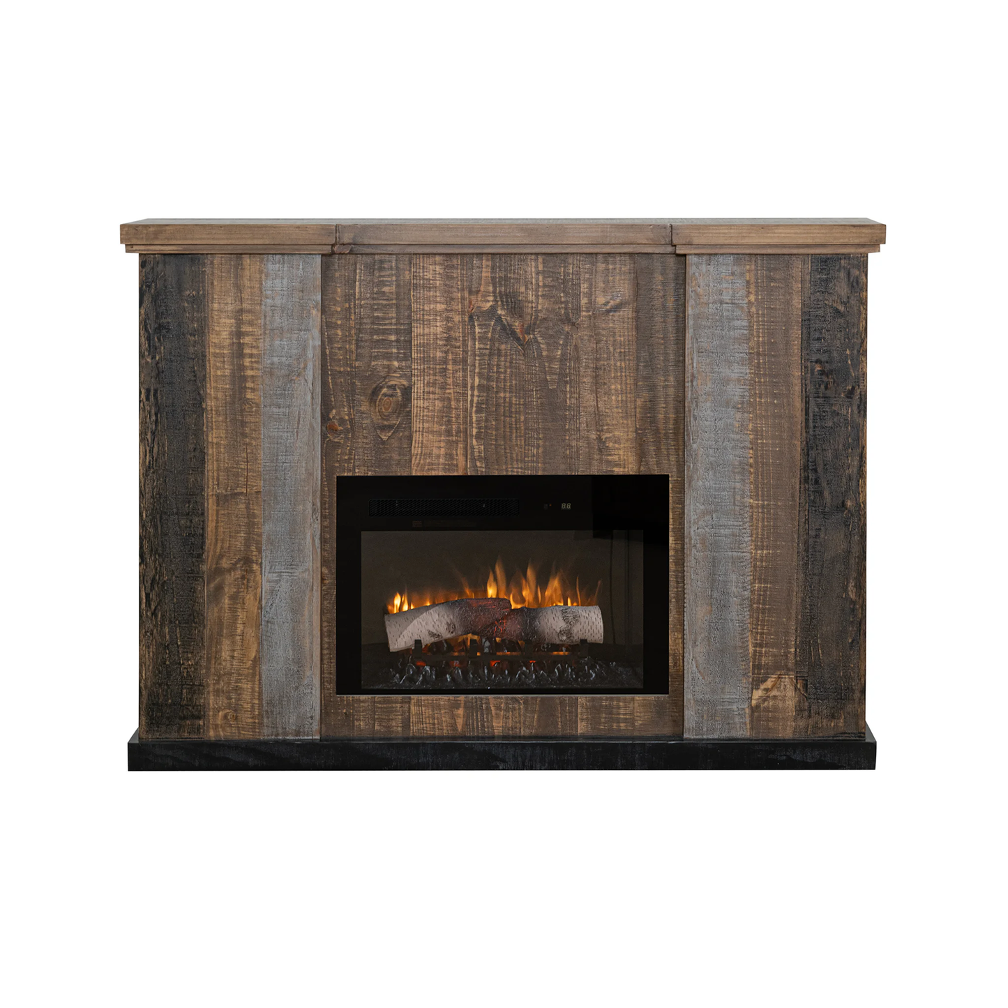 Loft Brown - Matel Fireplace - Dark Gray