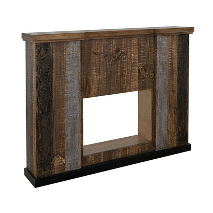 Loft Brown - Matel Fireplace - Dark Gray