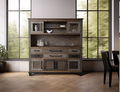 Loft Brown - Buffet With 3 Drawer / 2 Doors - Two Tone Gray / Brown