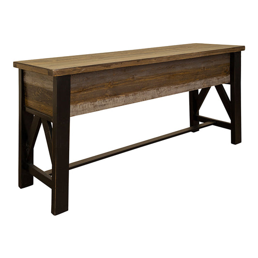 Loft Brown - Counter Height Sofa Table - Two Tone Gray / Brown