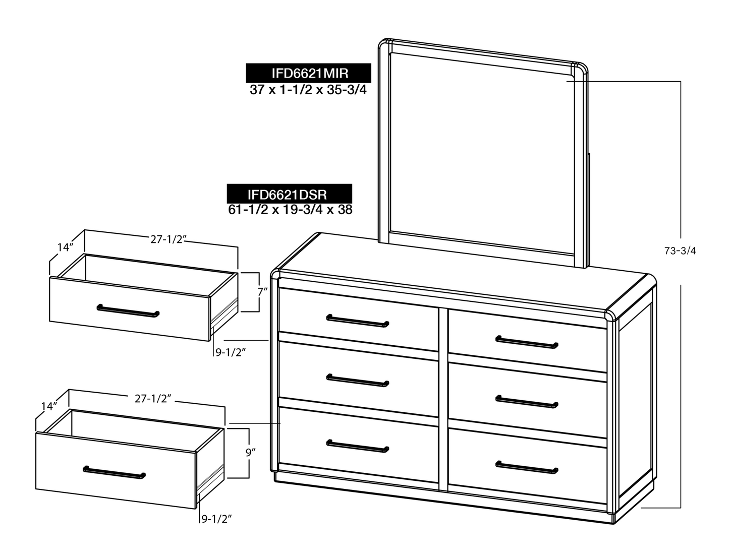 Mezquite - Dresser - Mezquite Brown