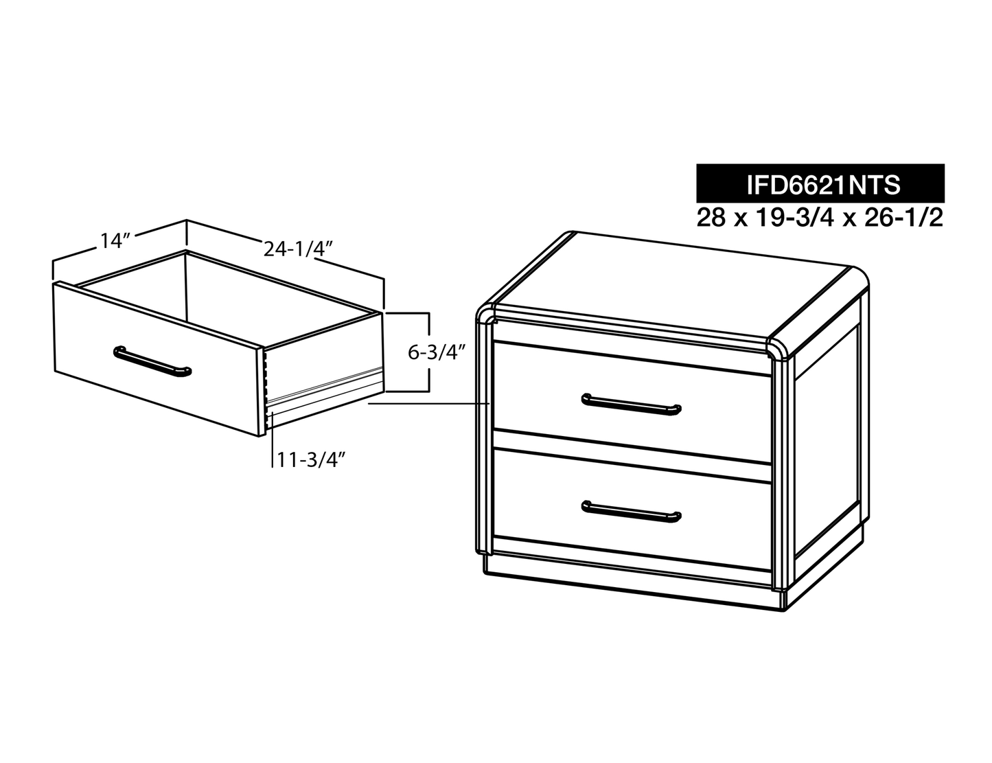 Mezquite - Nightstand - Mezquite Brown