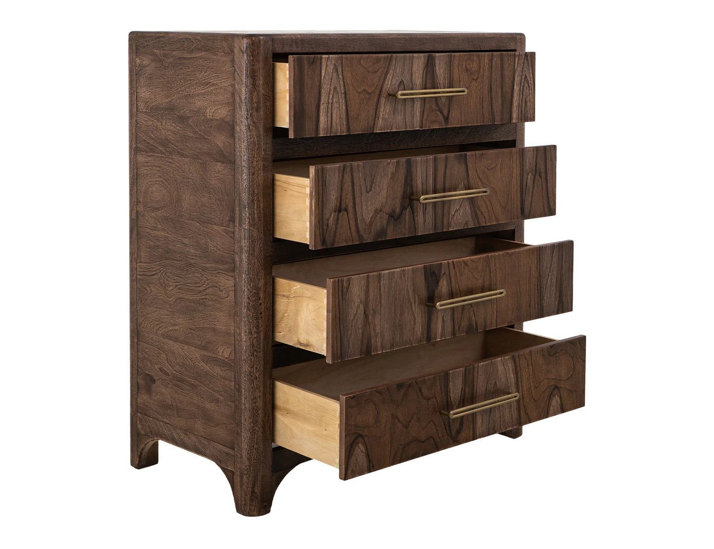 Praga - 4-Drawer Chest - Almond / Barrel Brown