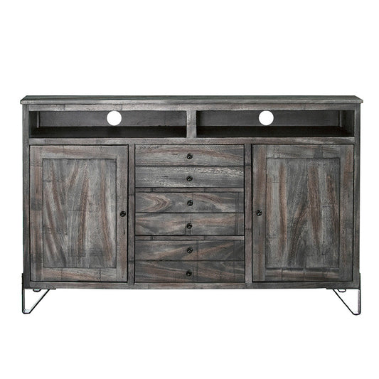 Moro - 60" TV Stand / Console With 3 Drawer / 2 Doors - Two Tone Warm Gray