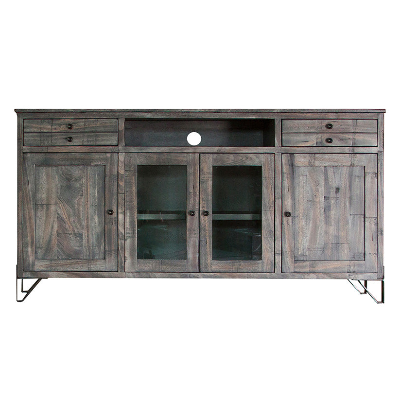 Moro - 70" TV Stand / Console With 2 Drawer / 2 Doors - Two Tone Warm Gray