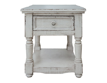 Aruba - End Table - Antique White