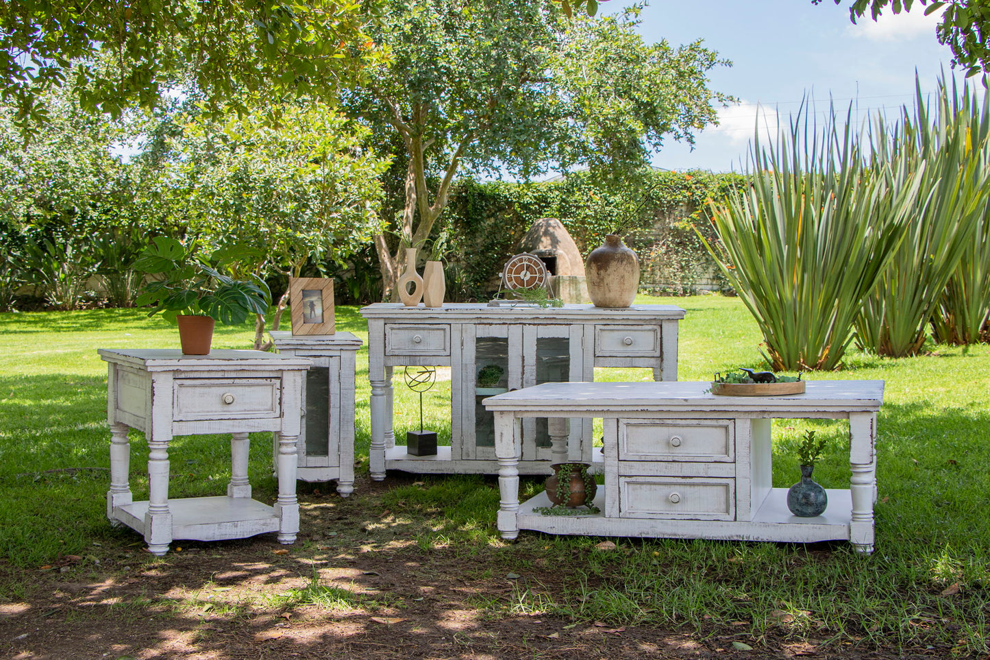 Aruba - Sofa Table - Antique White