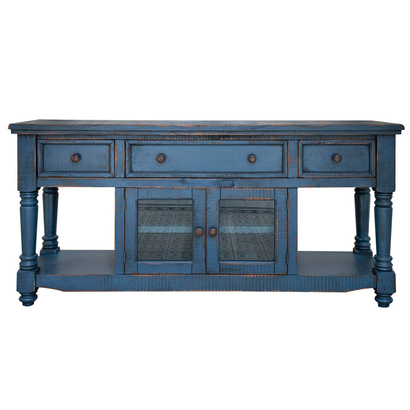 Aruba - TV Stand / Console -With 3 Drawers And 2 Doors - Dark Blue