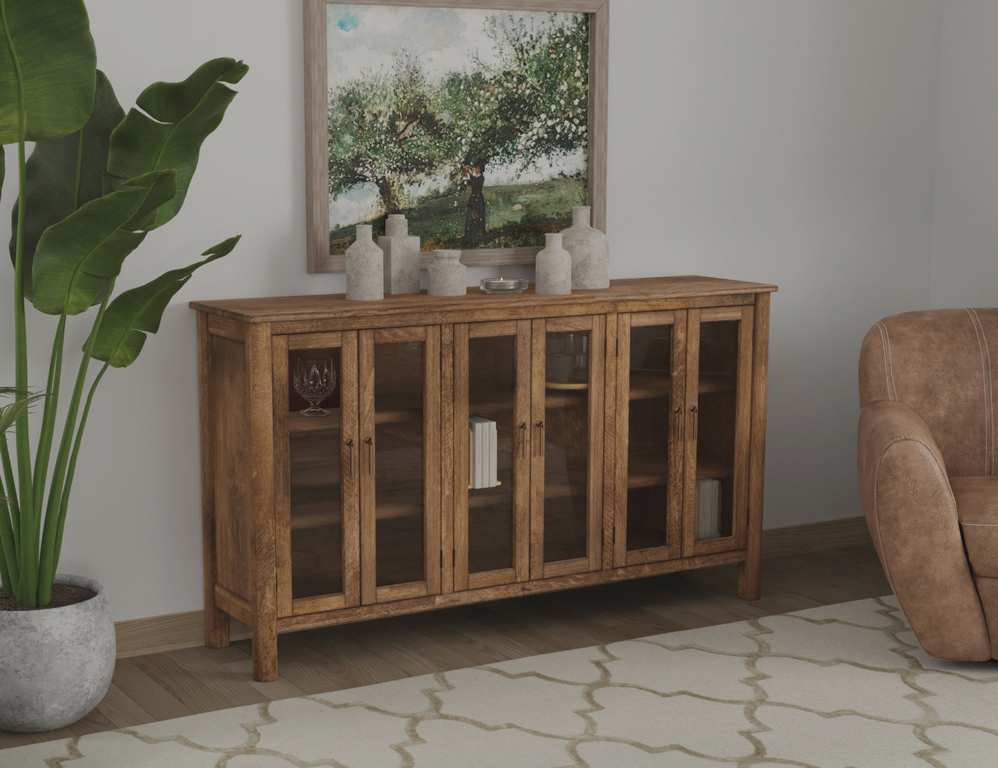 Olimpia - Console With 6 Doors - Towny Brown