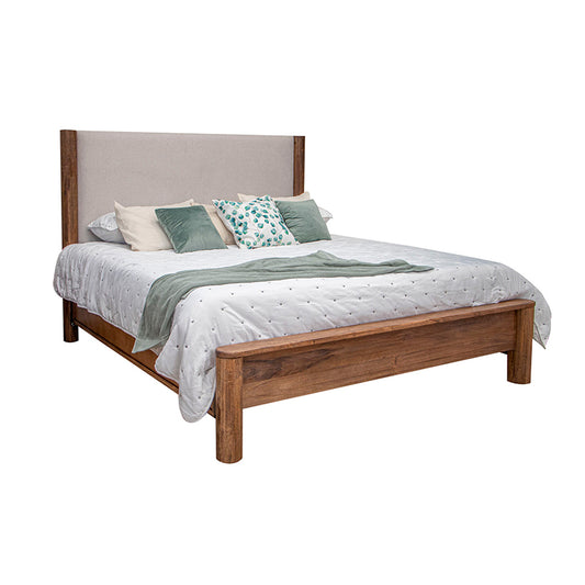 Olimpia - Queen Platform Bed - Tequila/Towny Brown