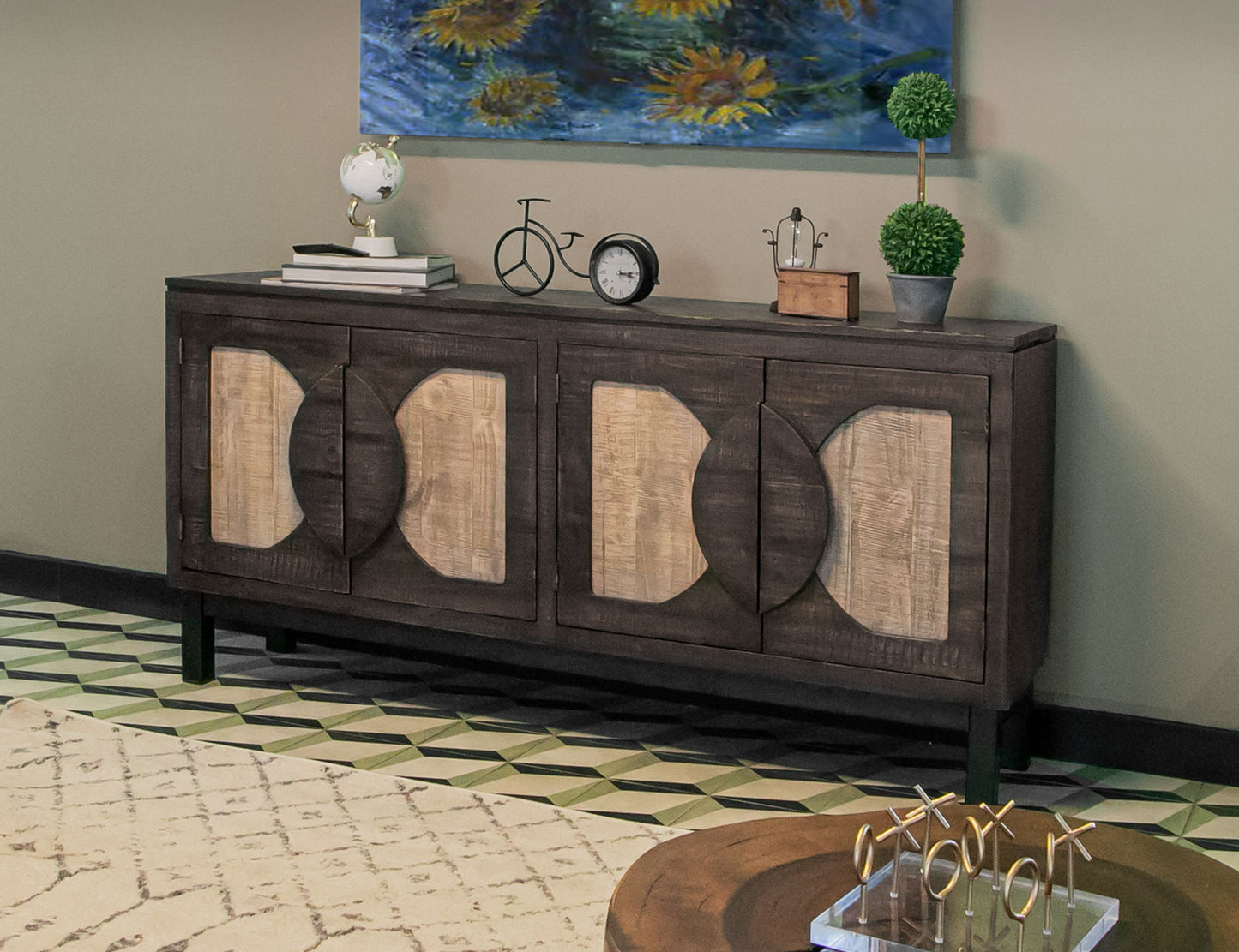 Cosala - Console - Black / Ligh Brown