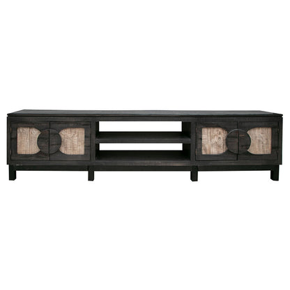 Cosala - TV Stand - Black / Ligh Brown