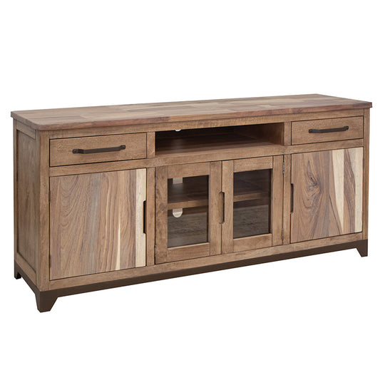 Natural Parota - 70" TV Stand - Brown Cappuccino