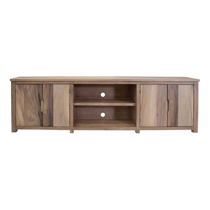 Natural Parota - 93" TV Stand - Brown Cappuccino