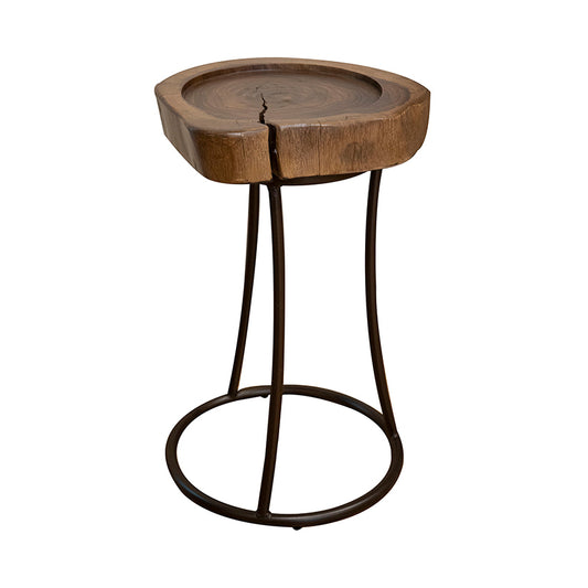 Vivo - Martini Table With Iron Base - Natural Two Tone