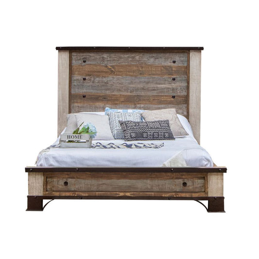 Antique Multicolor - California King Bed - Light Brown