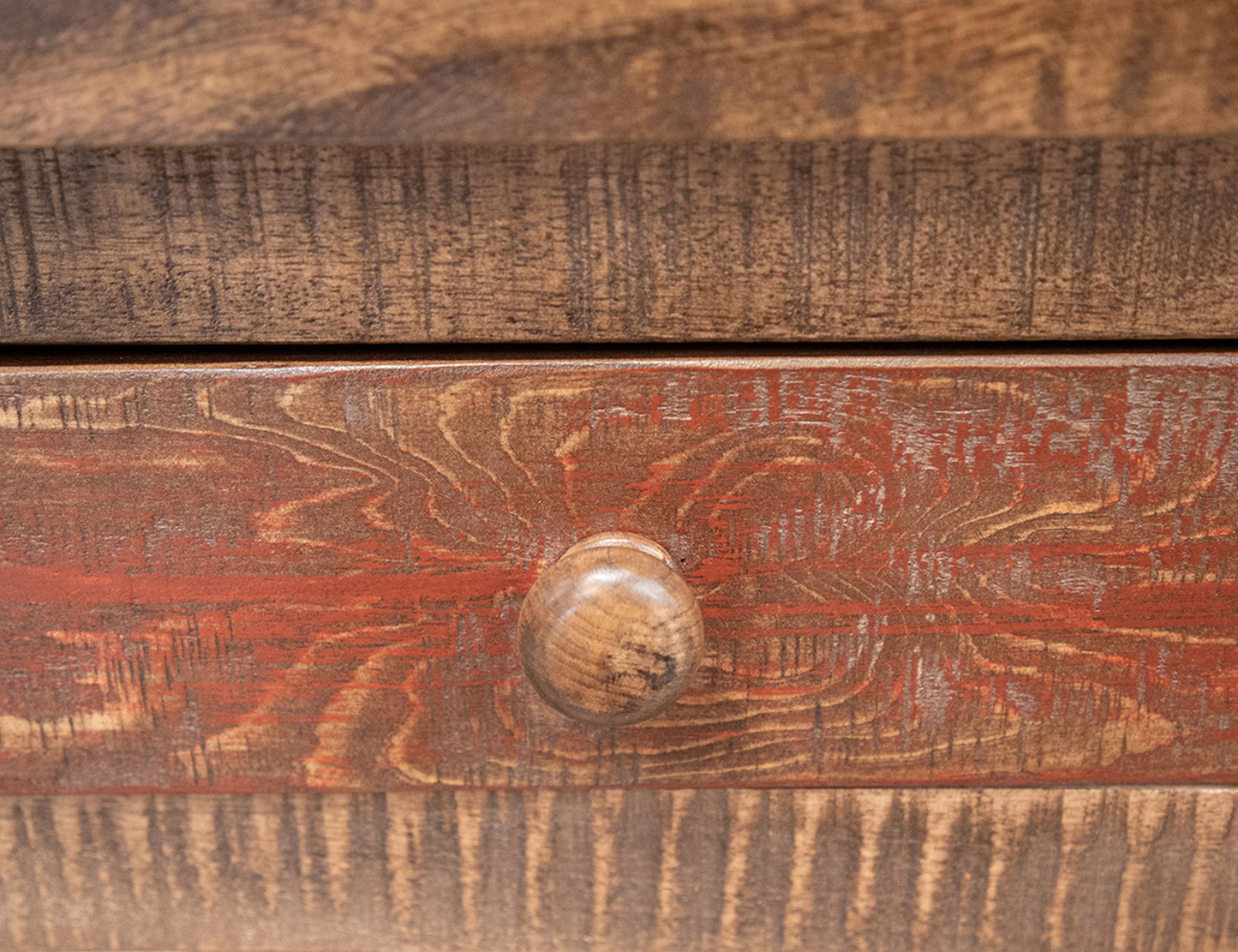 Antique - Cocktail Table With 4 Drawers - Multicolor