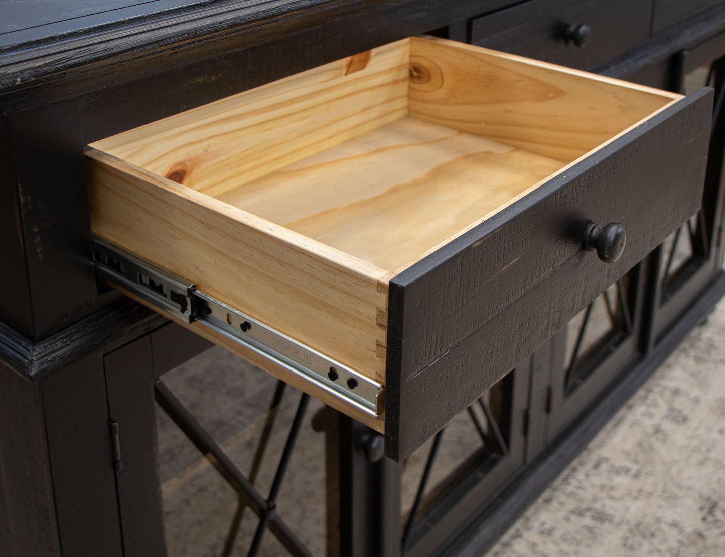 Vintage - Console / TV Stand - Antiqued Black