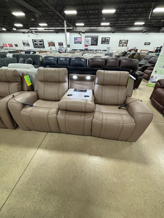 Leather P3 Sofa W/ Zoned Full Body Massage