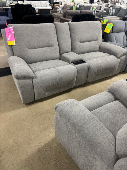 Extra Wide Power Reclining Sofa W/ Console