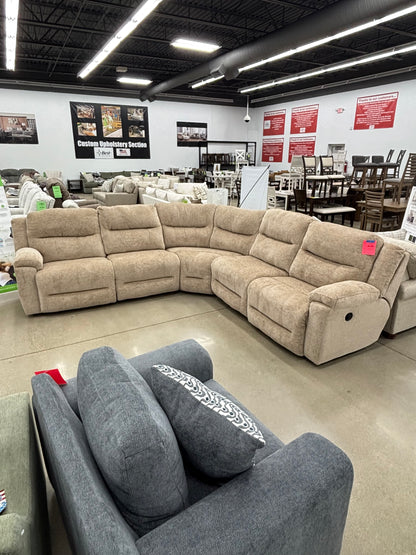 Tan Reclining Sectional