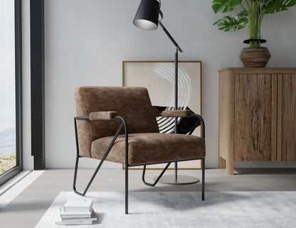 Lotus - Armchair - Chocolate Brown