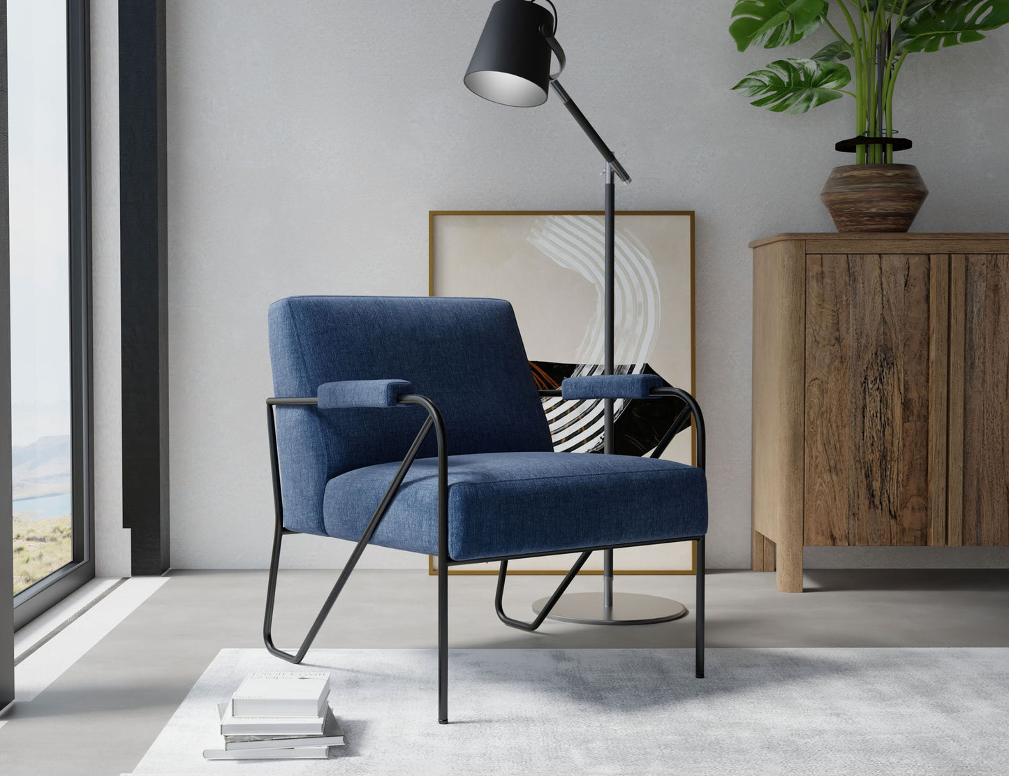 Lotus - Arm Chair - Midnight Blue