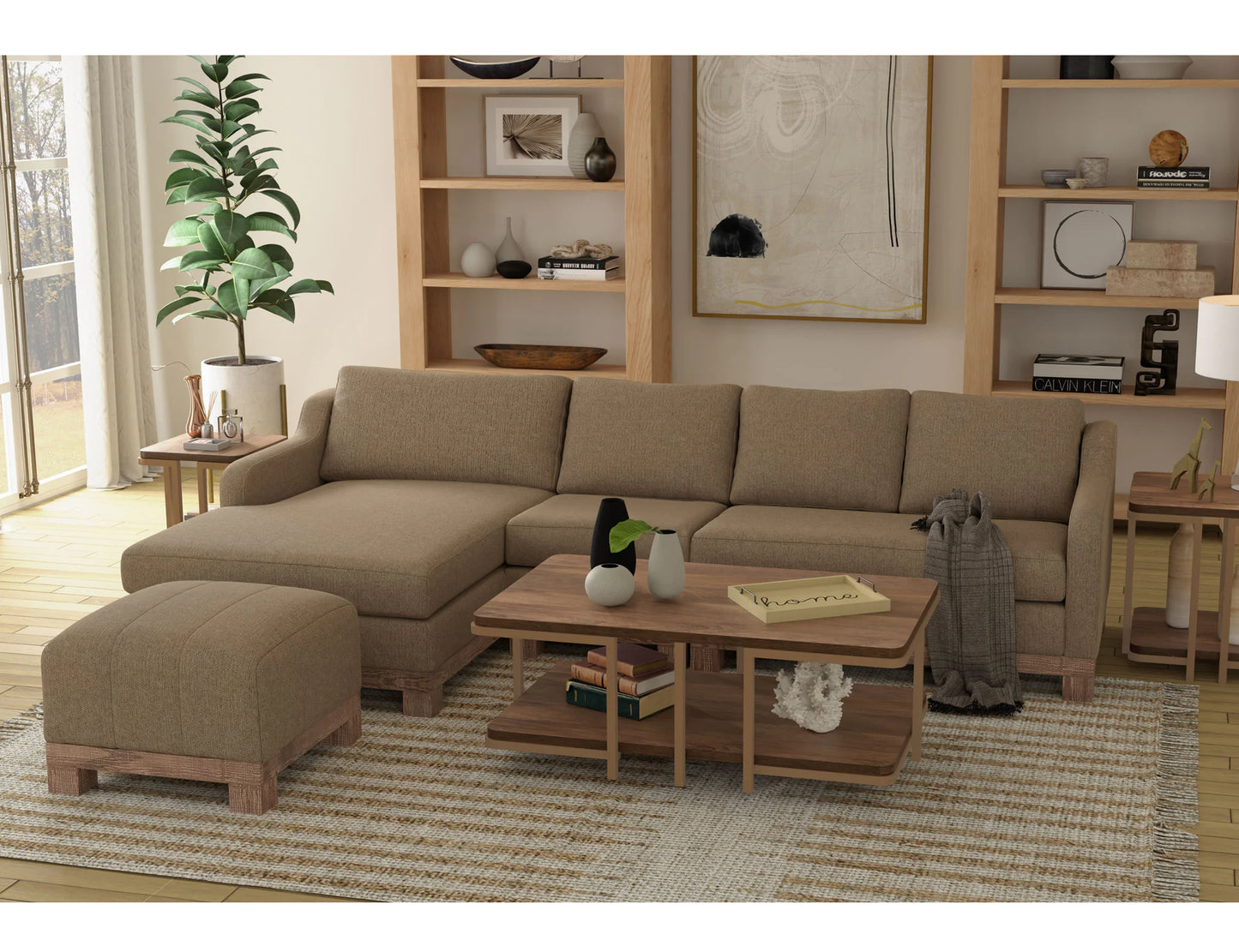 Samba - LAF Loveseat - Light Brown