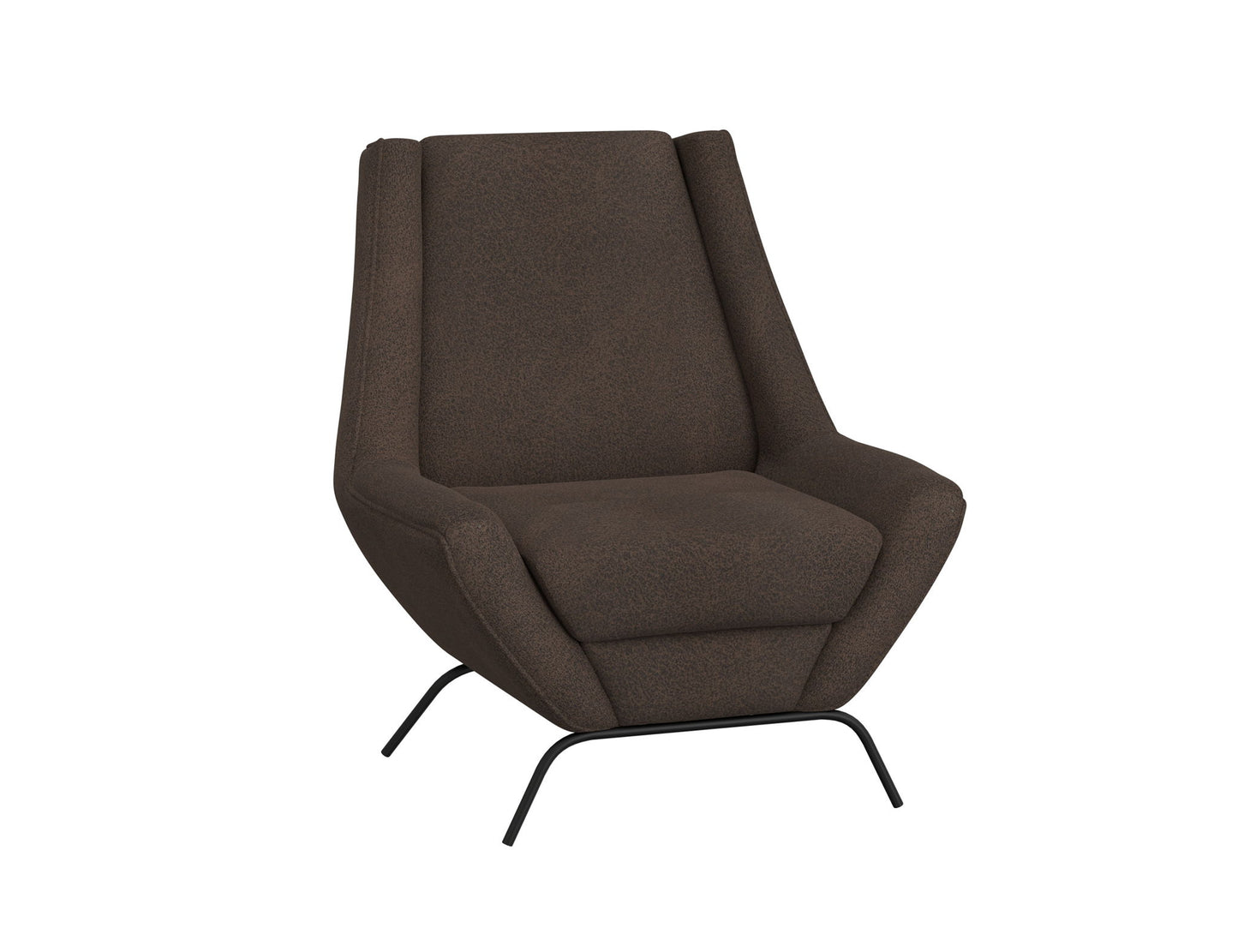 Tyne - Comfort Arm Chair Industrial Silhouette - Chocolate Brown