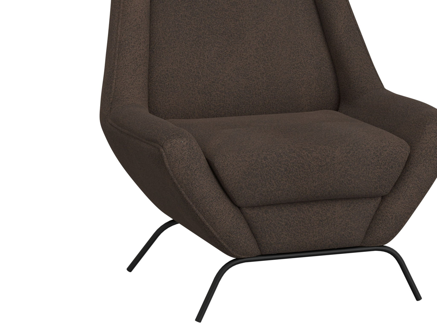 Tyne - Comfort Arm Chair Industrial Silhouette - Chocolate Brown