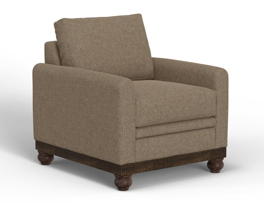 Pueblo Gray - Arm Chair - Brown Camel