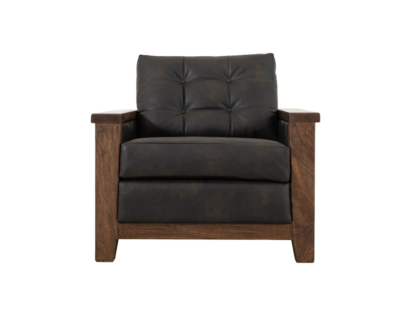 Walnut - Armchair - Licorice Black