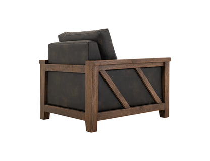 Walnut - Armchair - Licorice Black