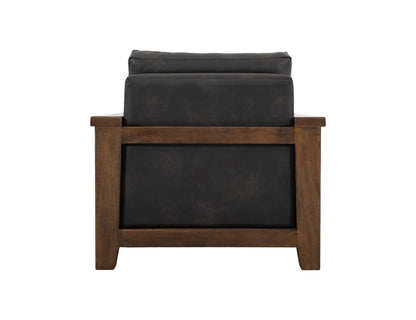 Walnut - Armchair - Licorice Black