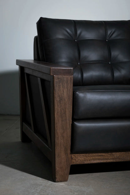 Walnut - Armchair - Licorice Black