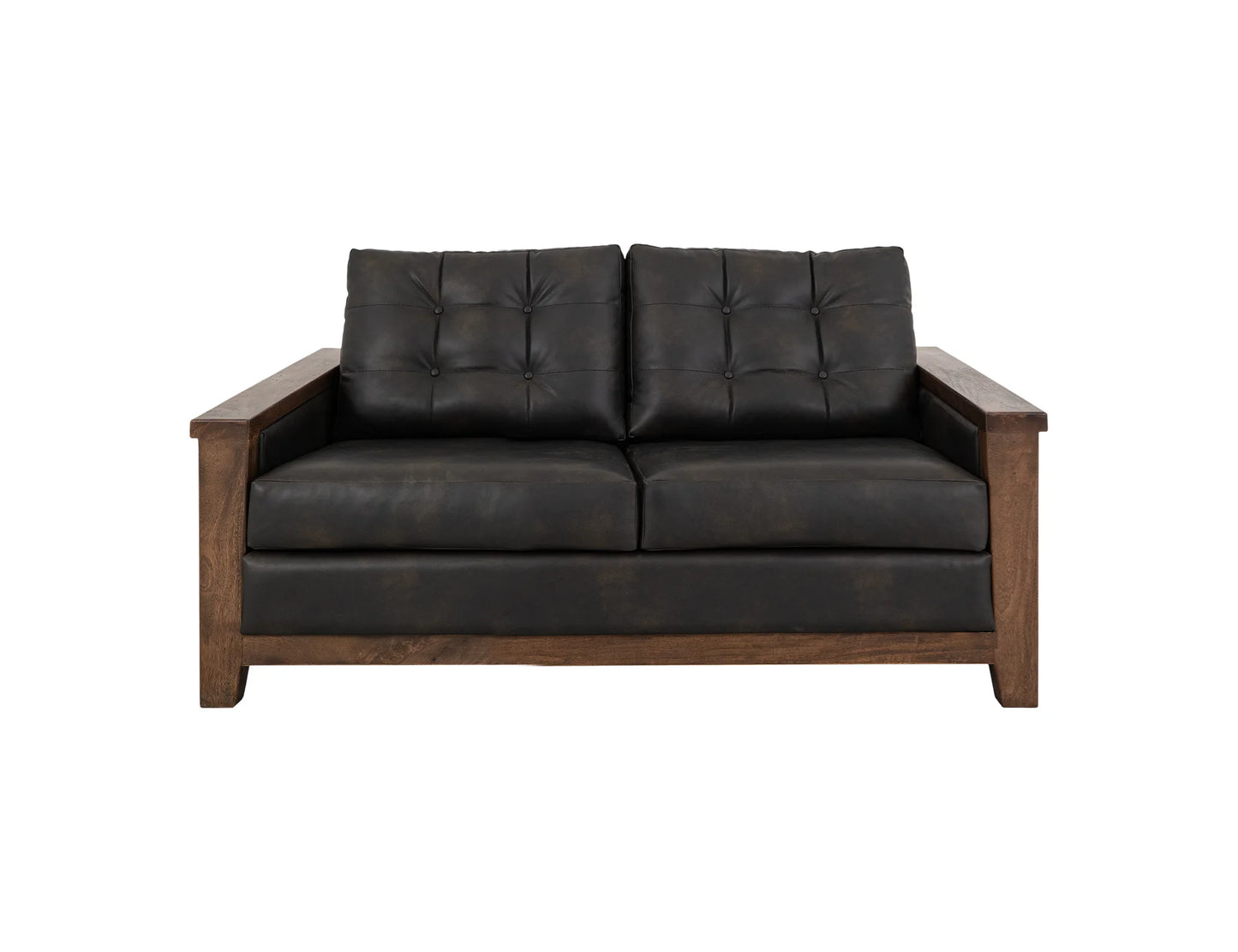 Walnut - Loveseat - Licorice Black