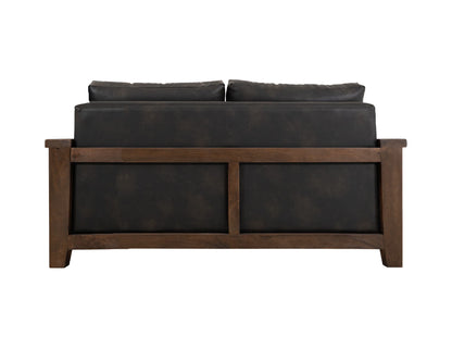Walnut - Loveseat - Licorice Black