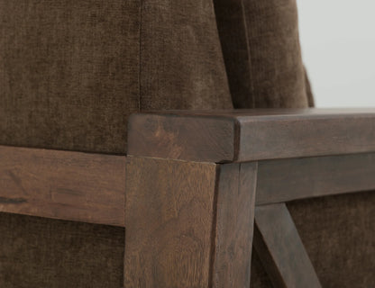 Walnut - Upholstered Sofa - Deep Forest Brown