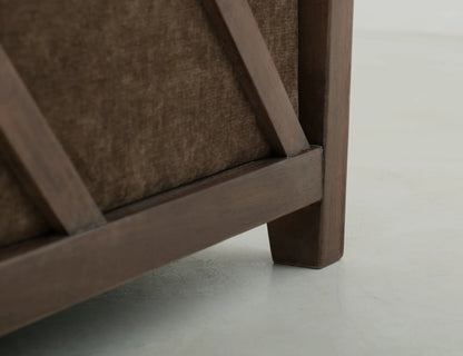 Walnut - Upholstered Sofa - Deep Forest Brown