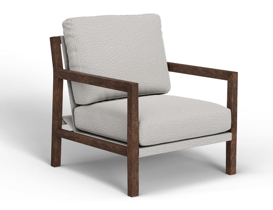 Milan - Fabric Arm Chair - Light Cream